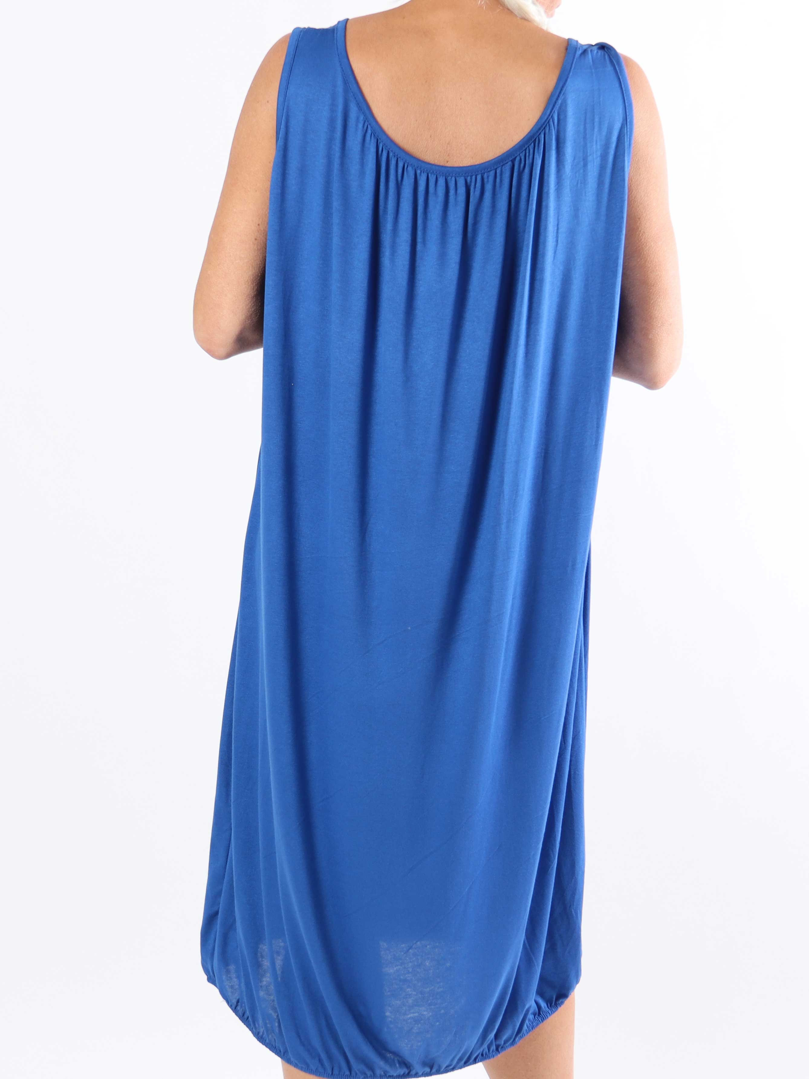 Miracle Sleeveless Dress - Plus size basis kjole i viskose med elastik forneden